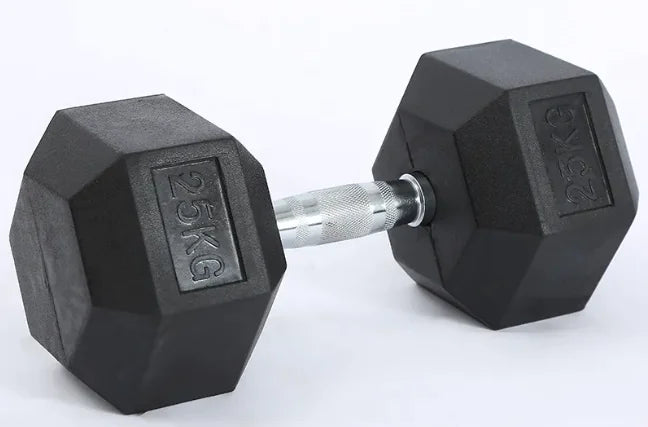 HexGrip Rubber-Coated Fixed Dumbbell