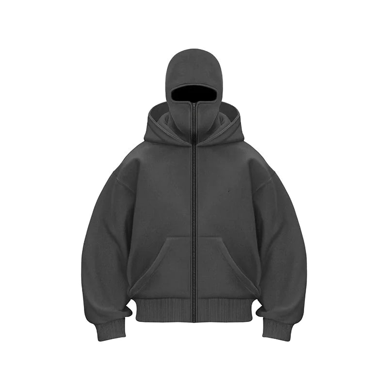 Double Hood Fleece-Lined Sweater